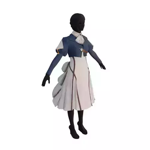 Violet Evergarden Realistic Outfit Free 3D model