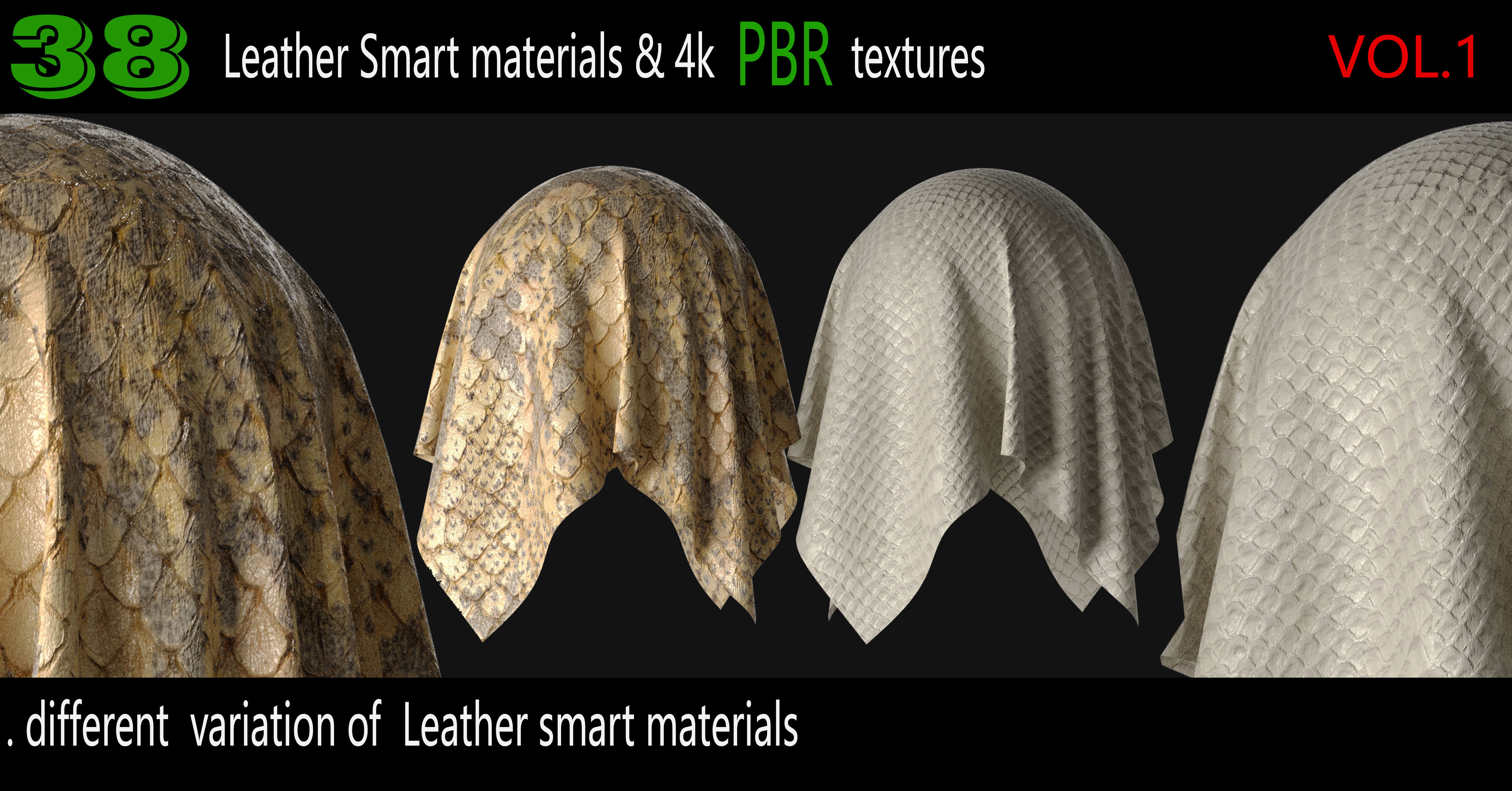 38 High Quality Leather Smart Materials 4K PBR Texture Texture_1