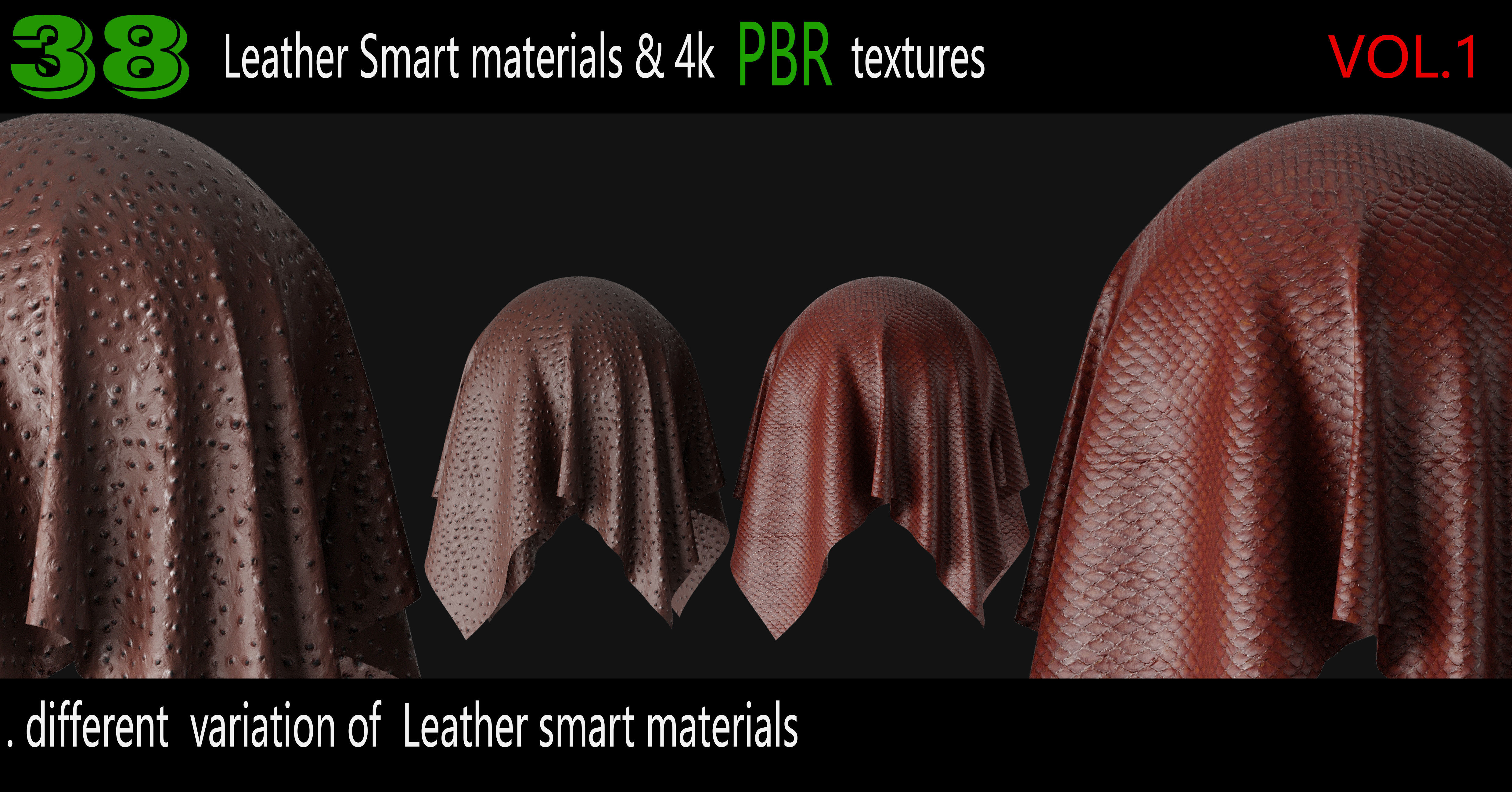 38 High Quality Leather Smart Materials 4K PBR Texture Texture_7