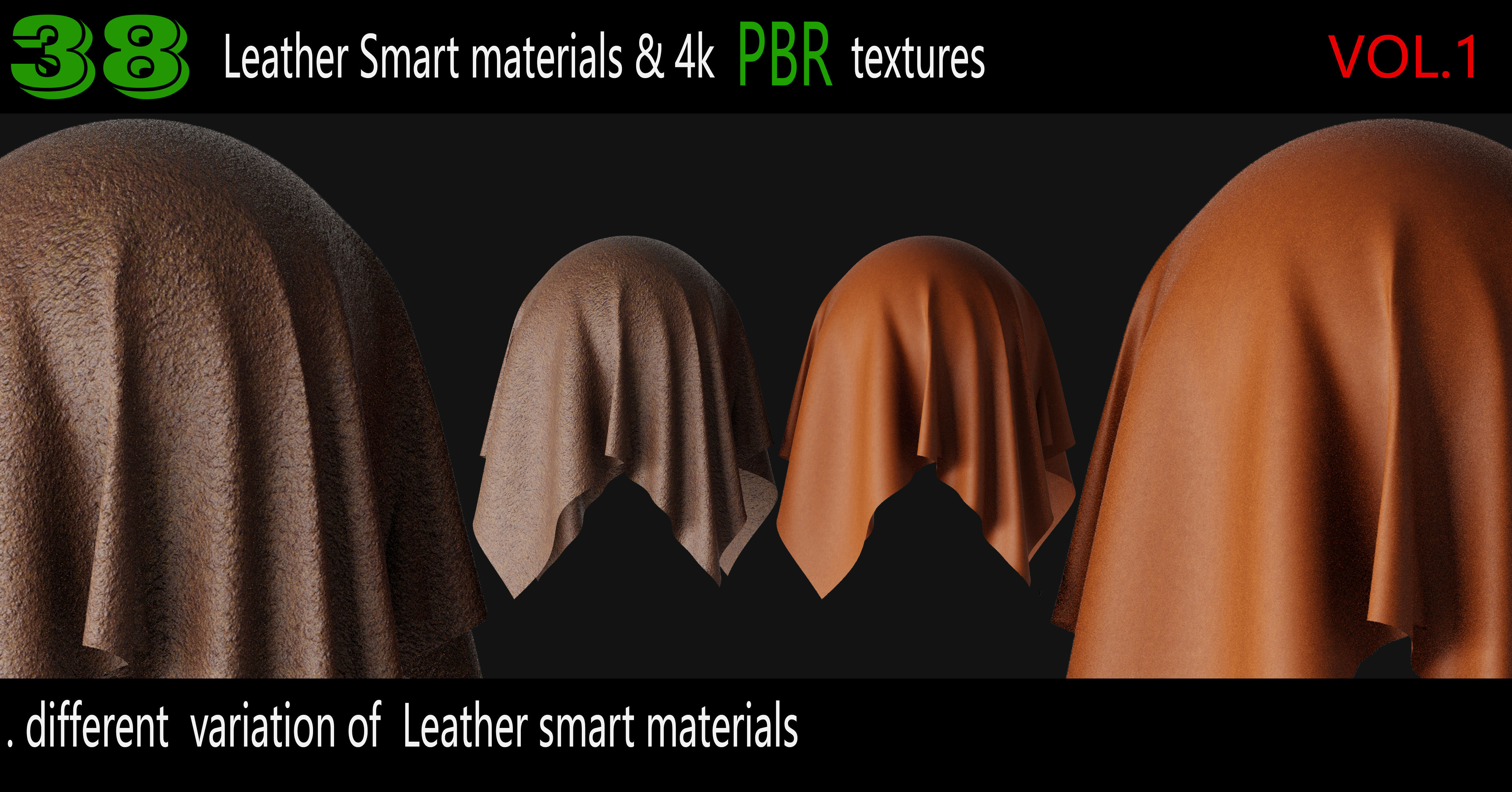 38 High Quality Leather Smart Materials 4K PBR Texture Texture_13