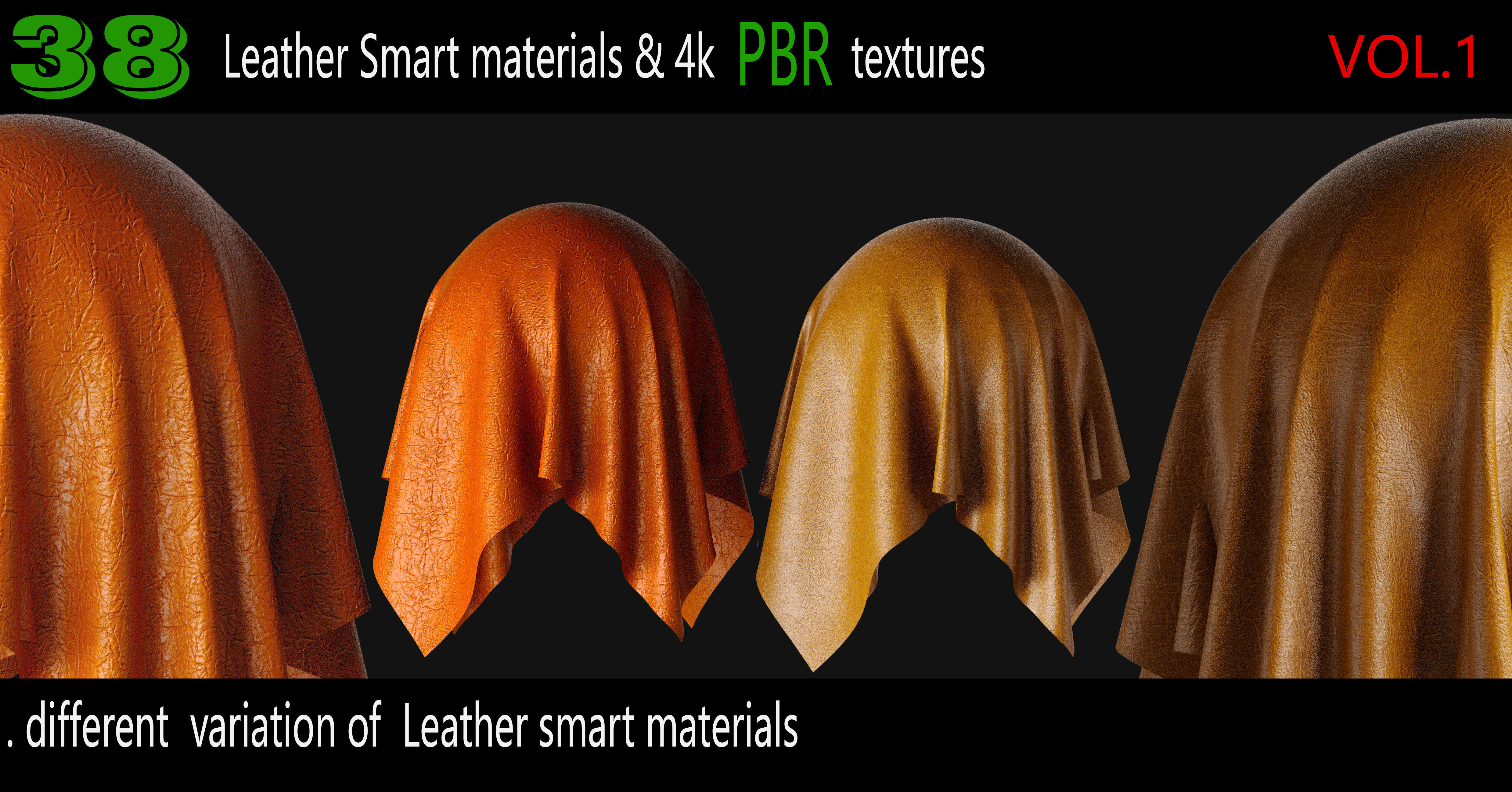 38 High Quality Leather Smart Materials 4K PBR Texture Texture_3