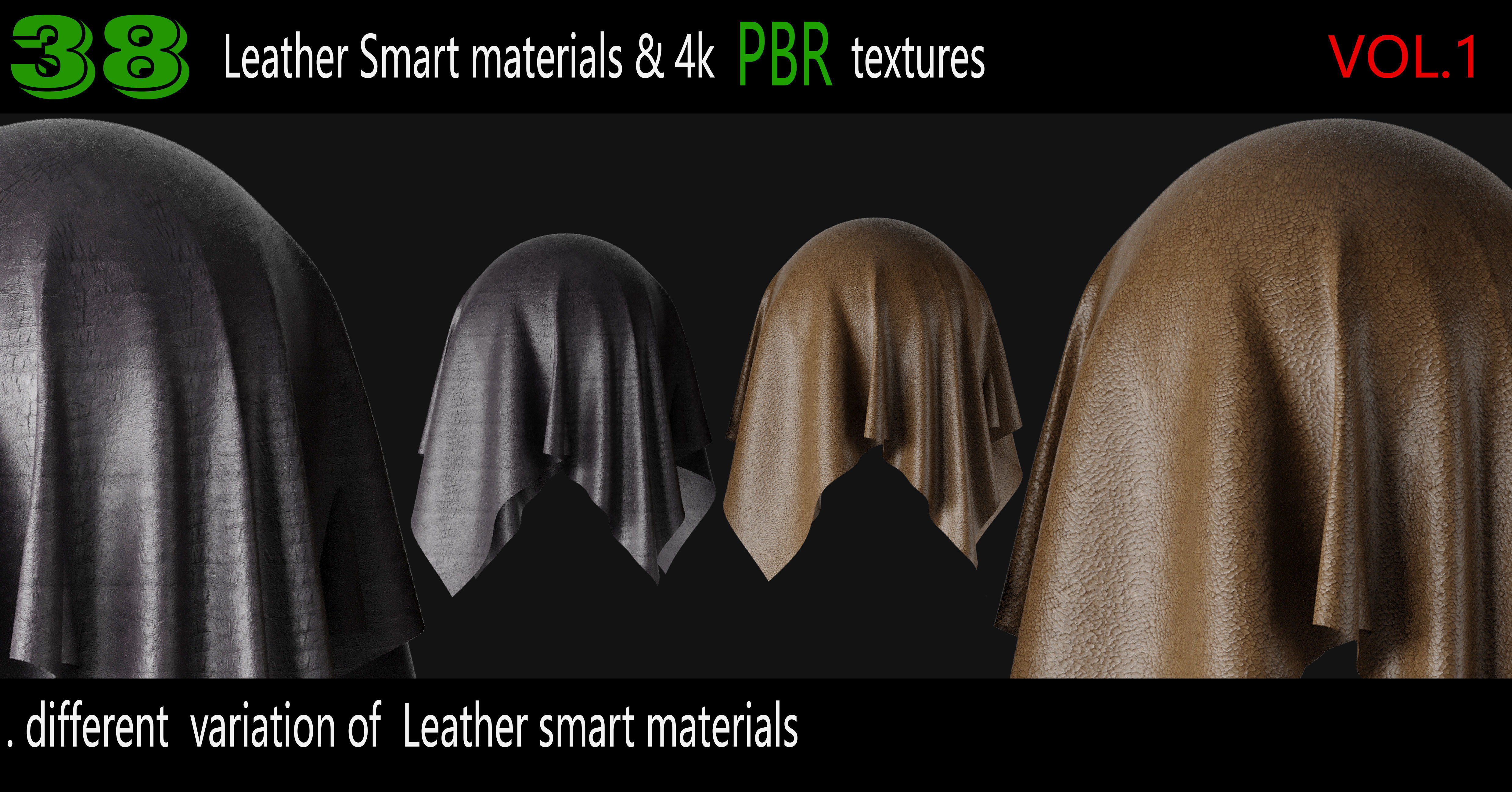 38 High Quality Leather Smart Materials 4K PBR Texture Texture_8