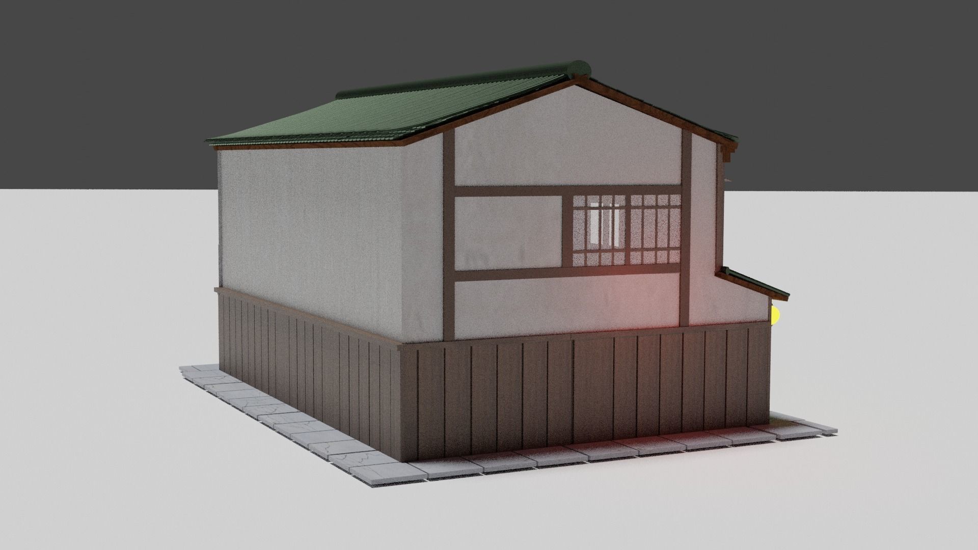 Japanese house Free low-poly 3D model_10
