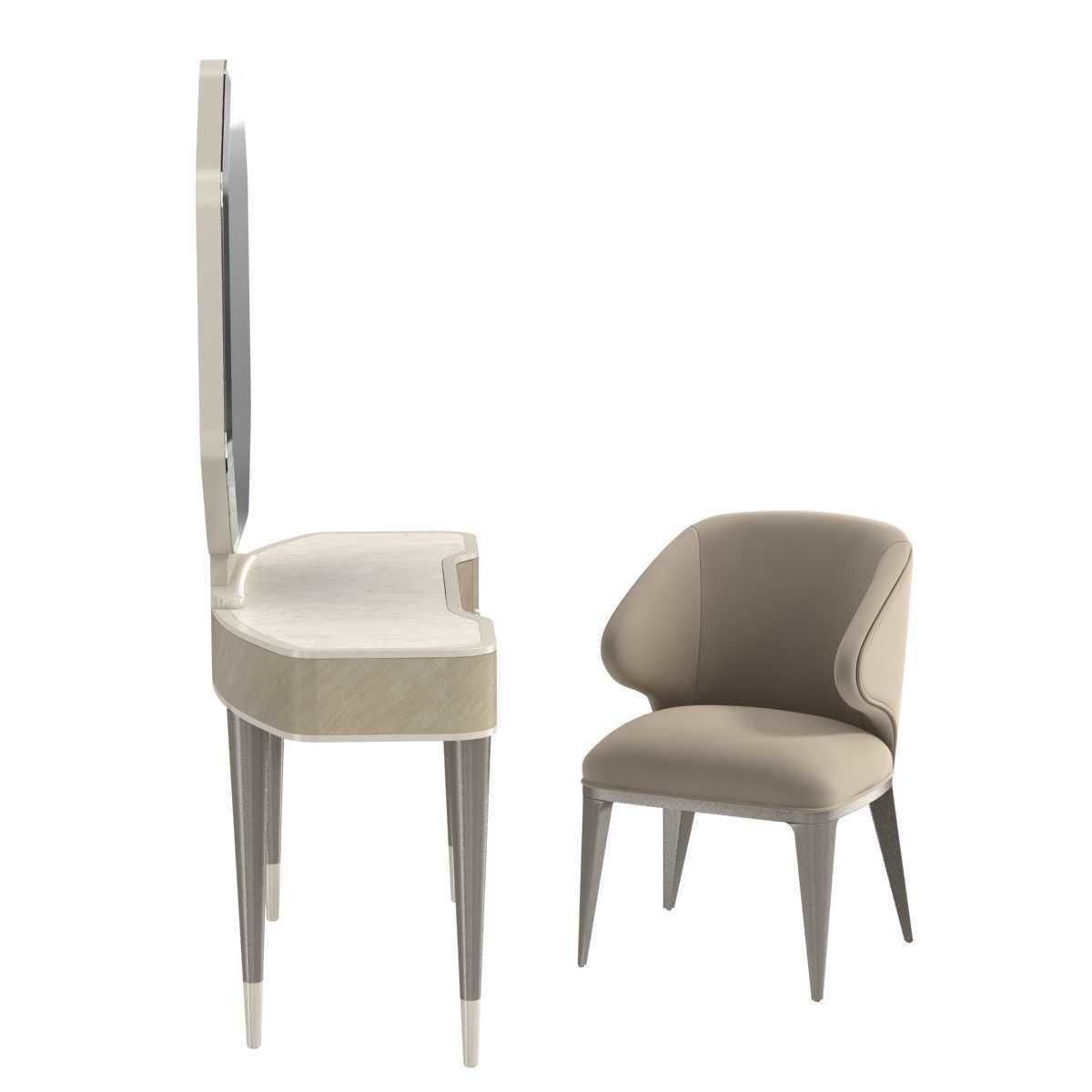 Michael Amini LANTERNA vanity desk and chair 3D model_3
