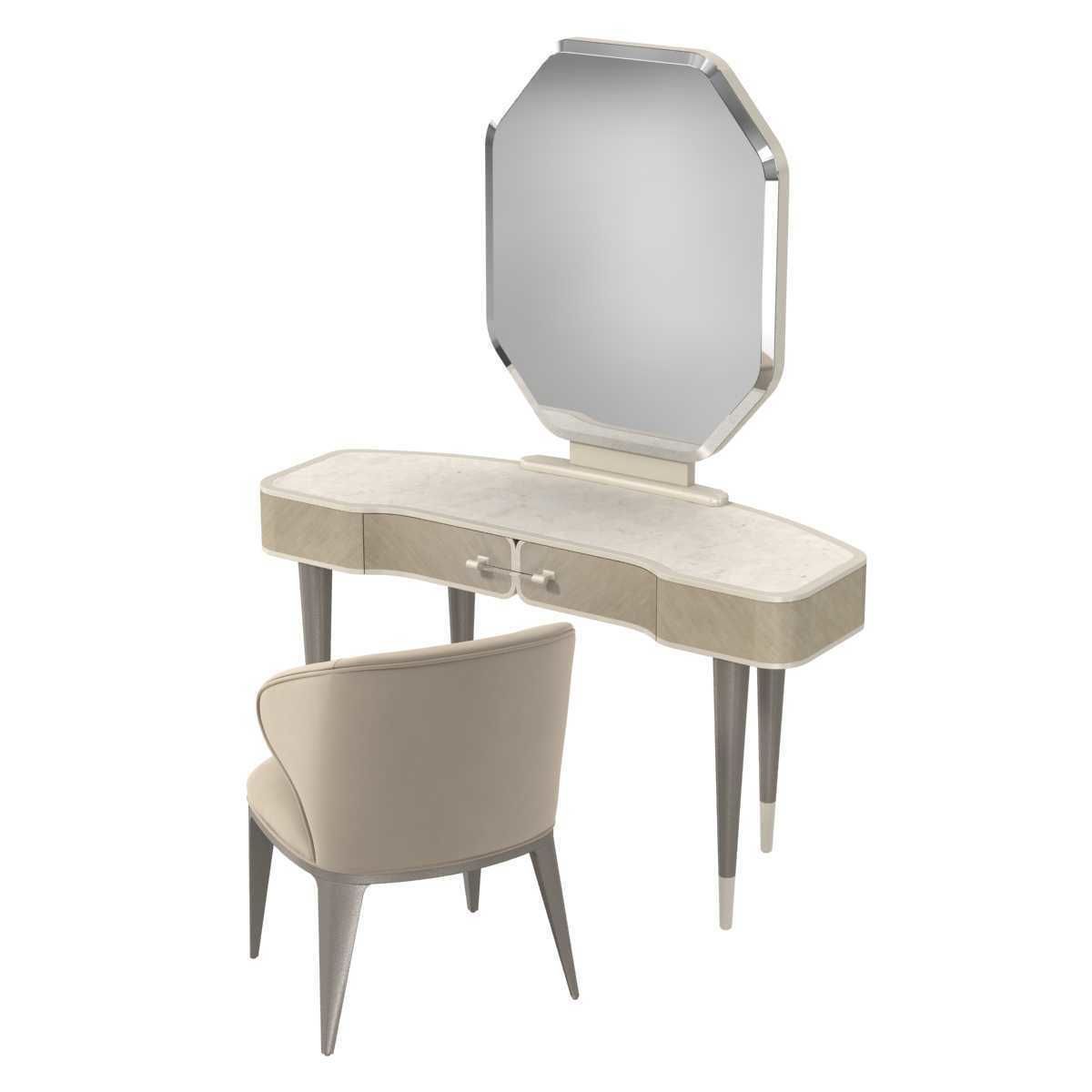 Michael Amini LANTERNA vanity desk and chair 3D model_5