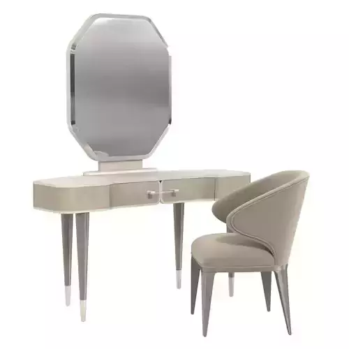 Michael Amini LANTERNA vanity desk and chair 3D model