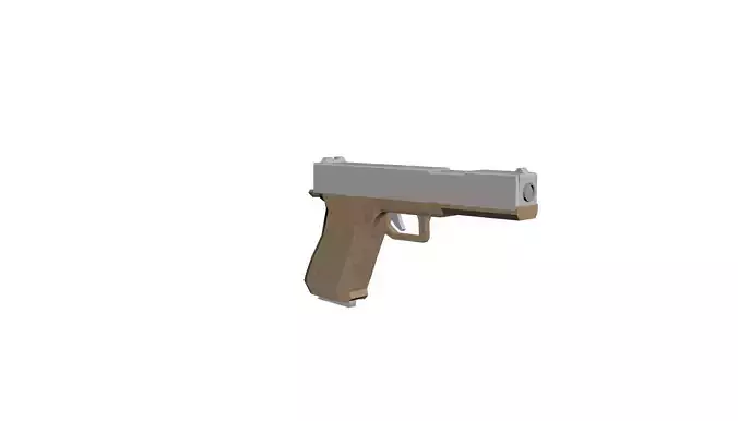 3D pistol model gun