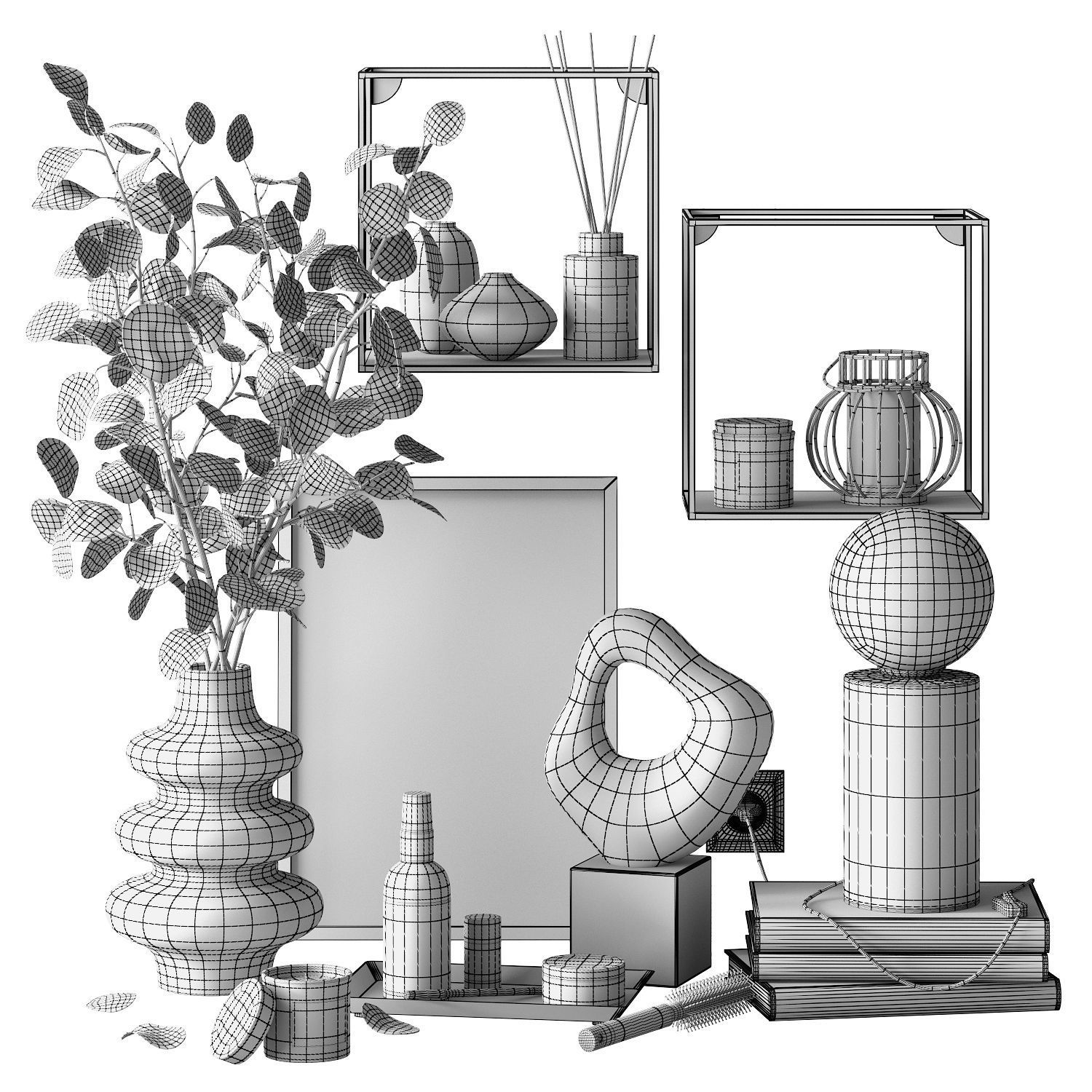 Decor set LUNARIA 2 3D model_6