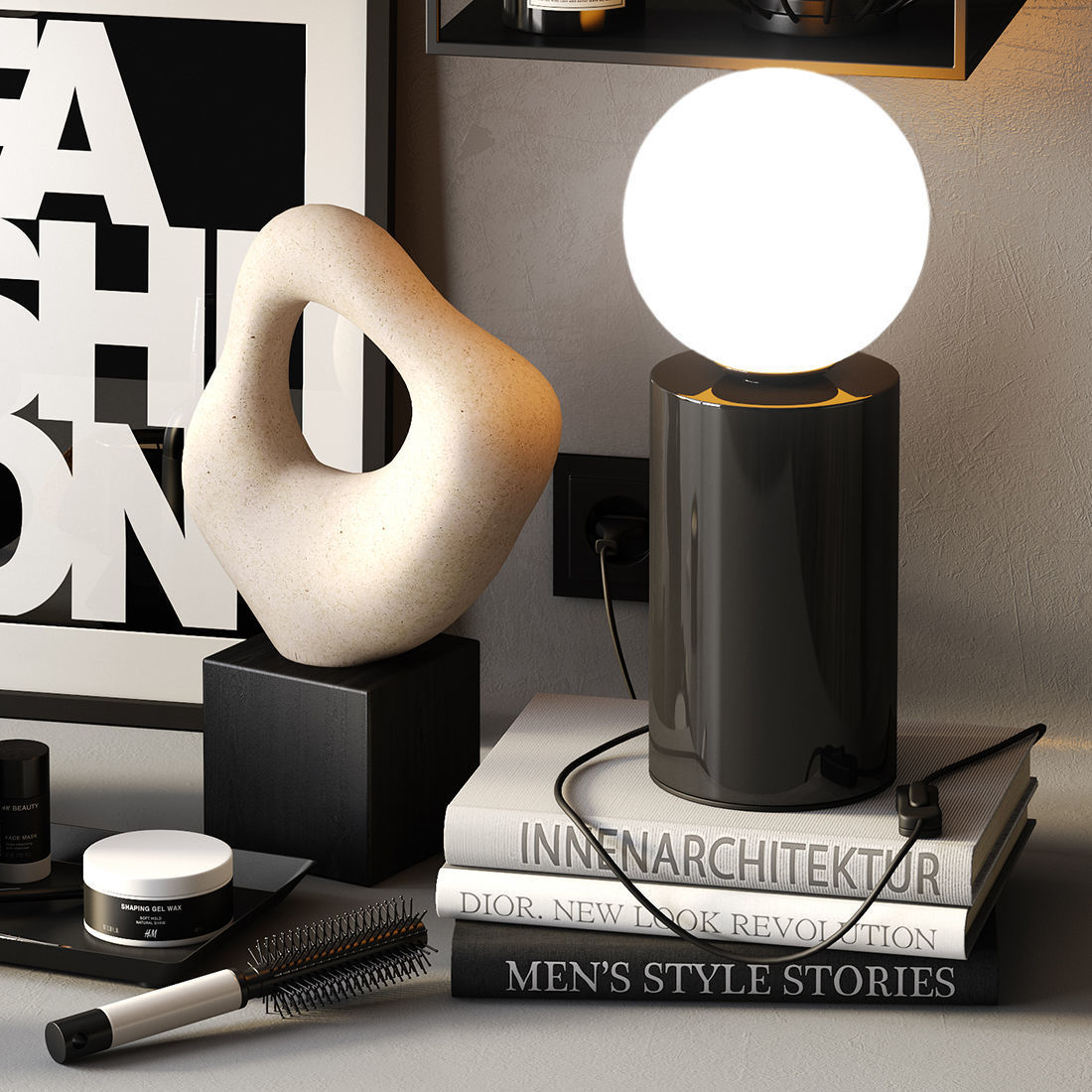 Decor set LUNARIA 2 3D model_3