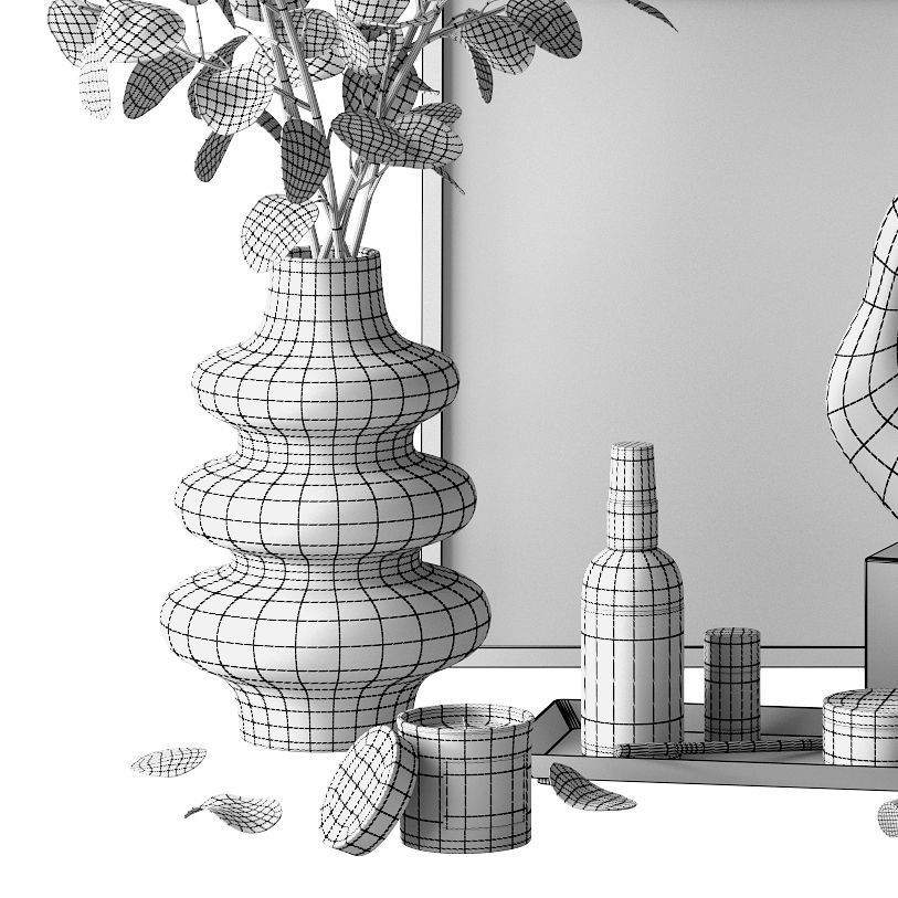 Decor set LUNARIA 2 3D model_7