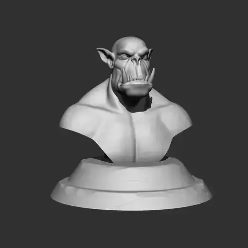 Bust Orc - - Height 190 mm
