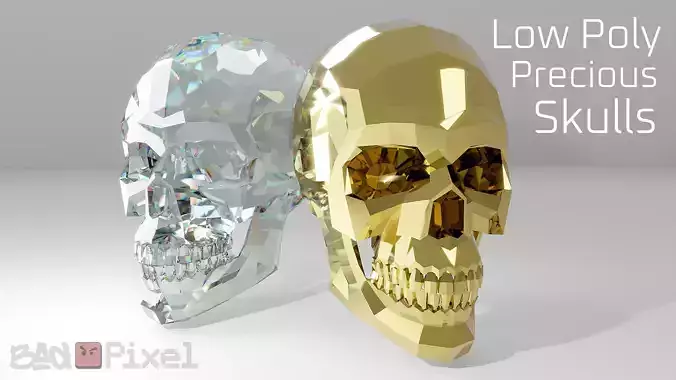 Precious Skulls Low-poly
