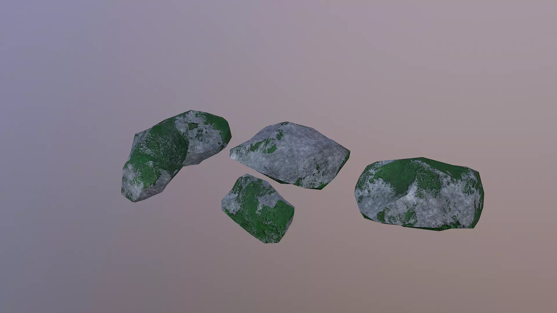 Low Poly Mossy Rocks free VR / AR / low-poly 3D model | CGTrader