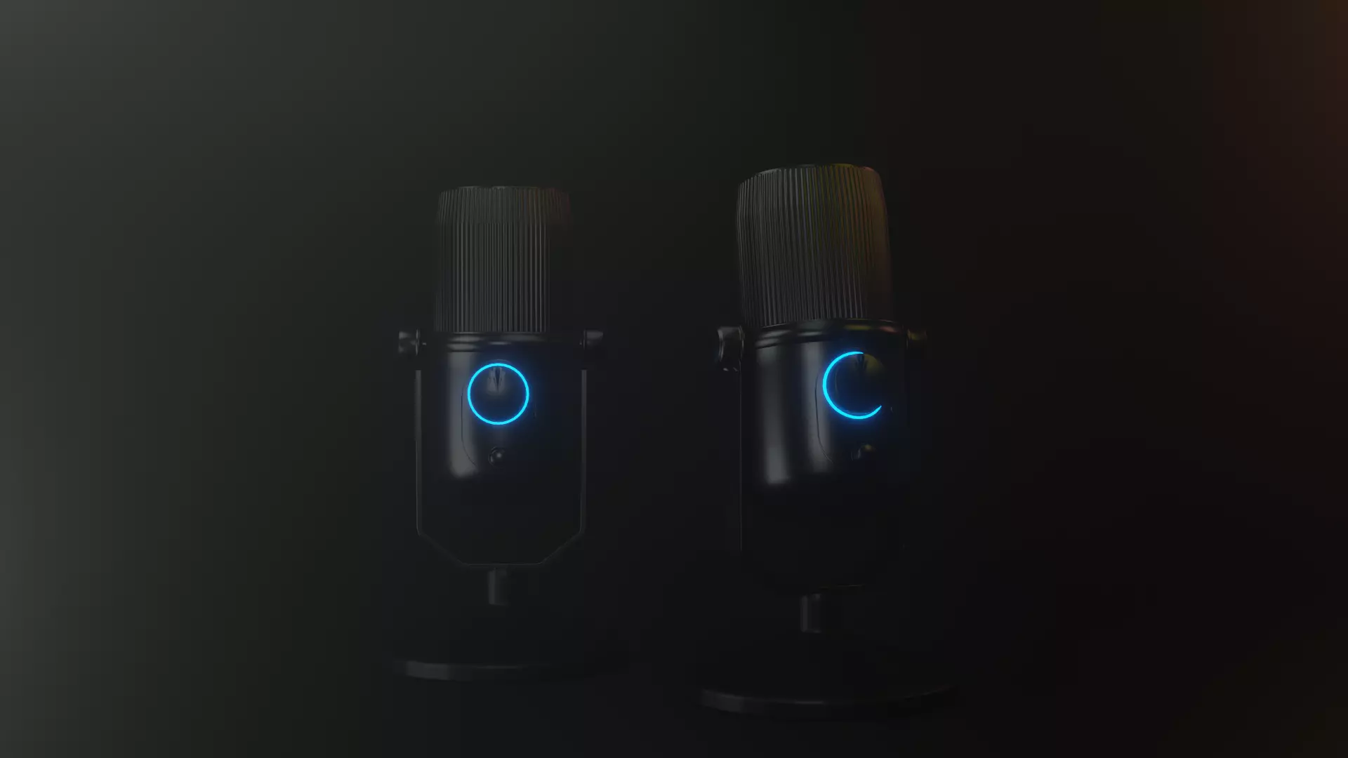 Microphone two microphones Free 3D model