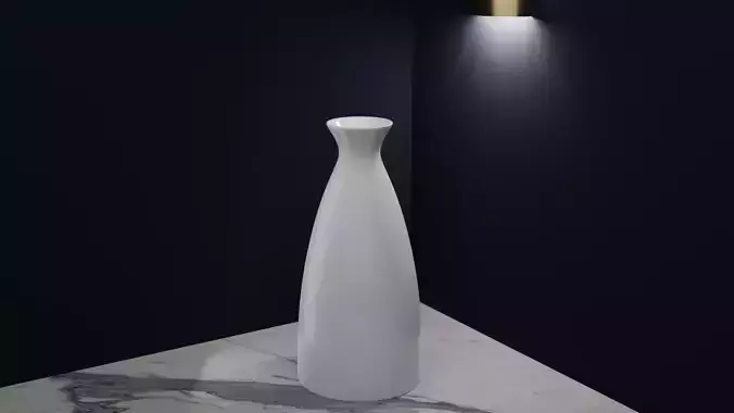 Ceramic White Vase 3