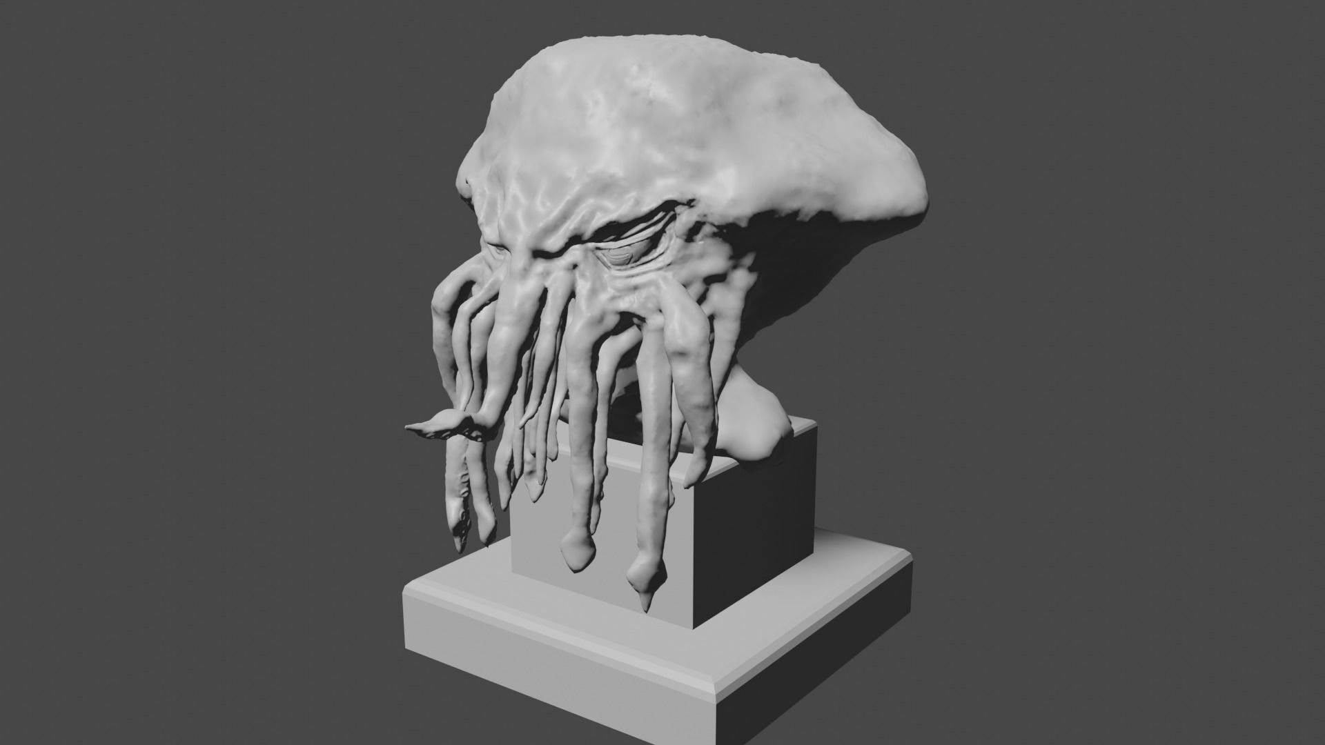 Cthulhu bust 3D print model_1