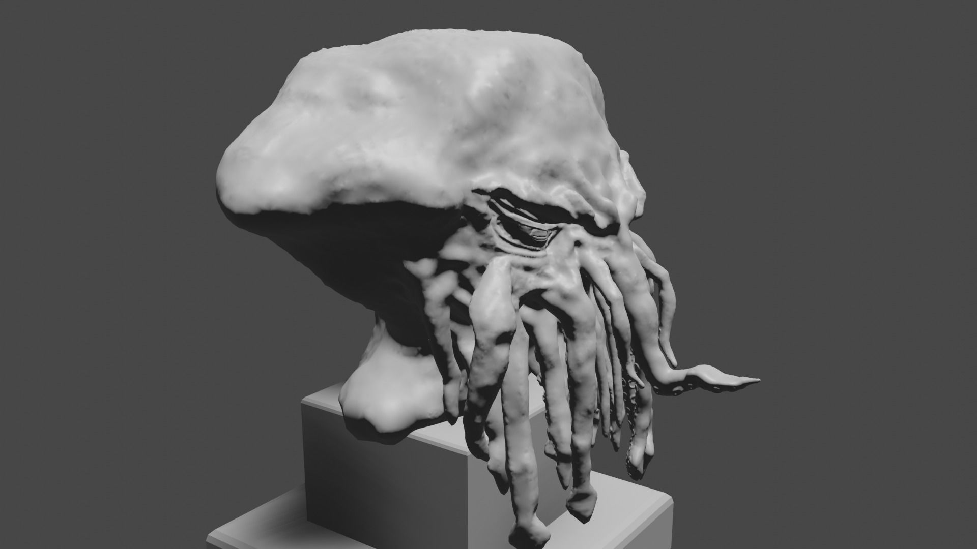 Cthulhu bust 3D print model_7
