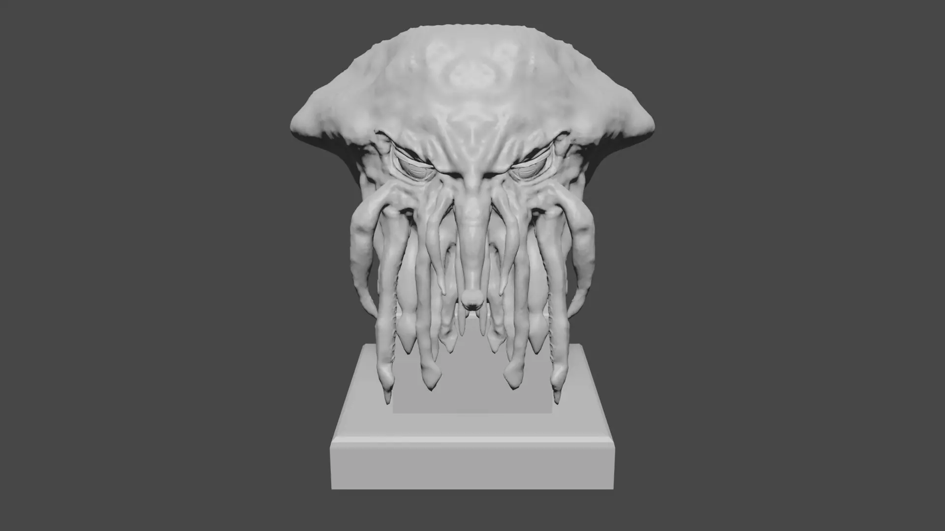 Cthulhu bust 3D print model_0