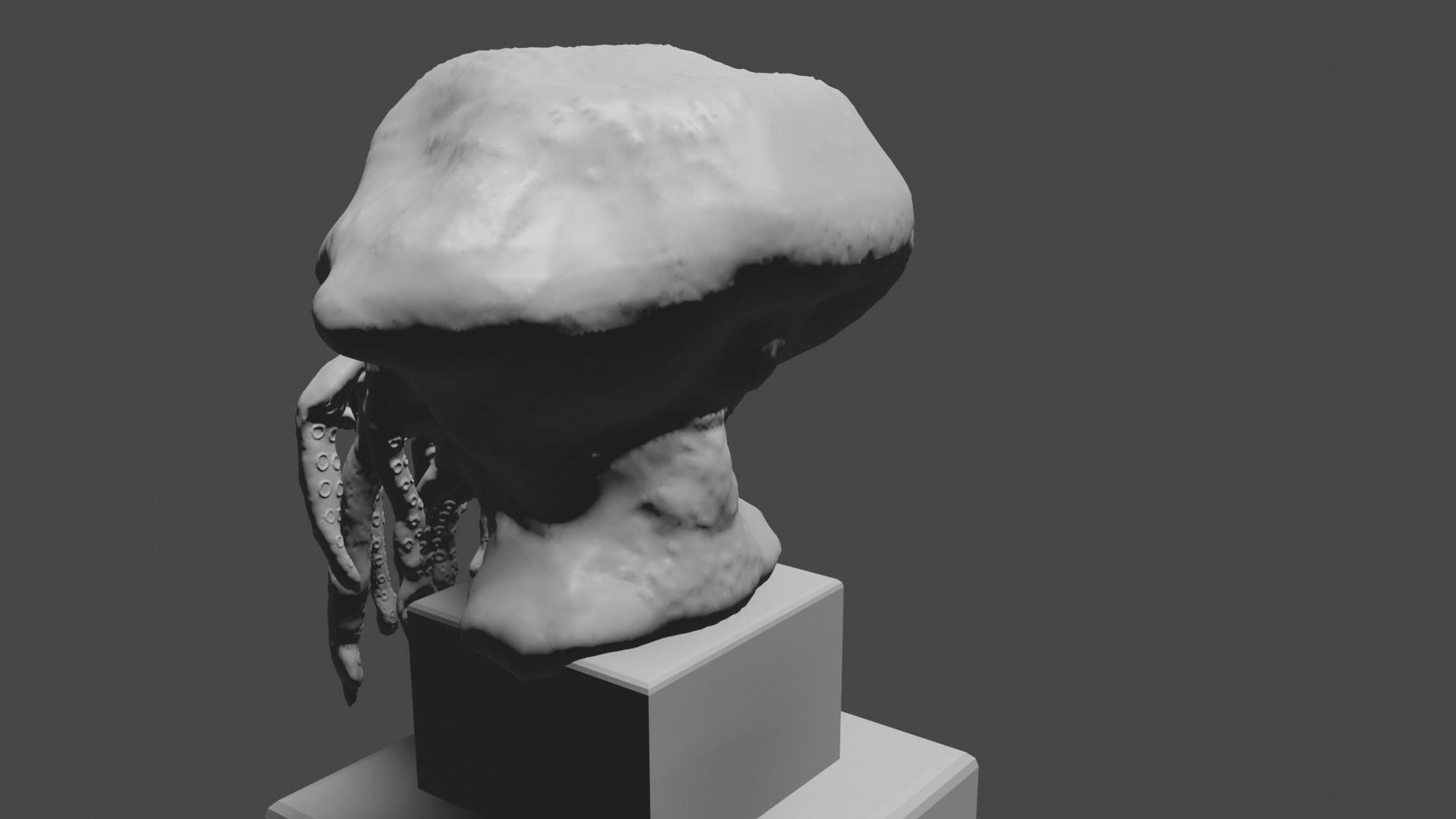 Cthulhu bust 3D print model_3