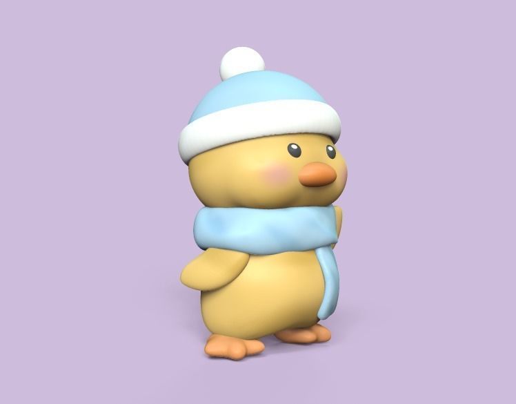 Winter Duck 3D print model_1