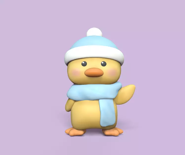 Winter Duck 3D print model_0