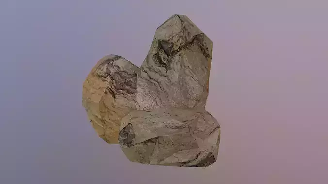 Low Poly Sand Rocks 