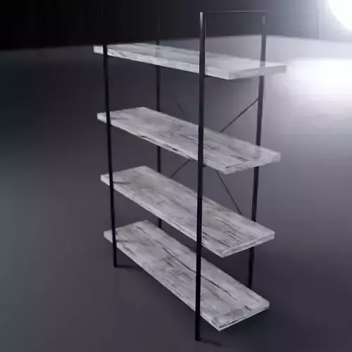 Industrial Bookcase Open Etagere Book Shelf 4 Shelves