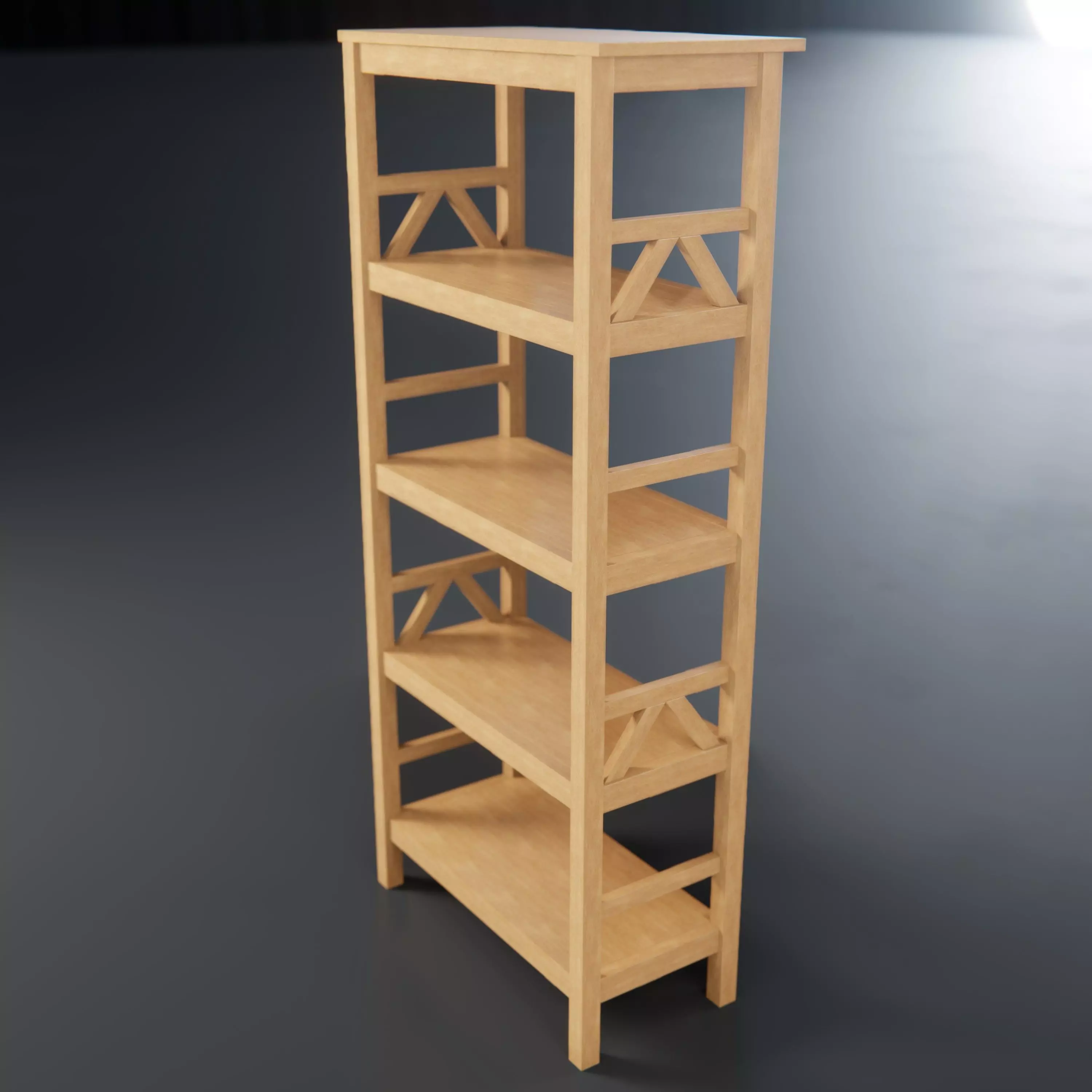 Linon Titian Rustic Bookcase 3D model_0