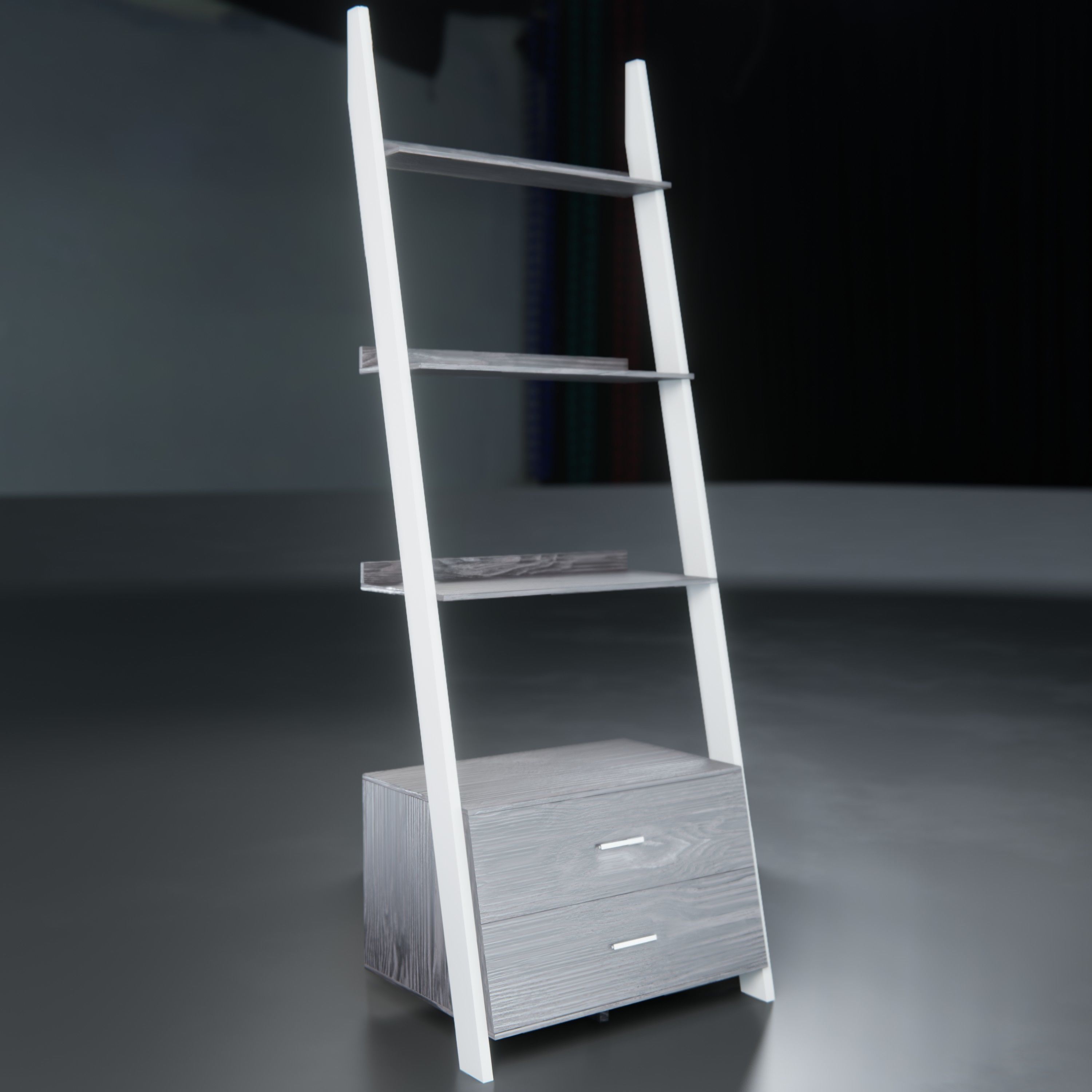Monarch 4 Shelf Ladder Bookcase 3D model_2