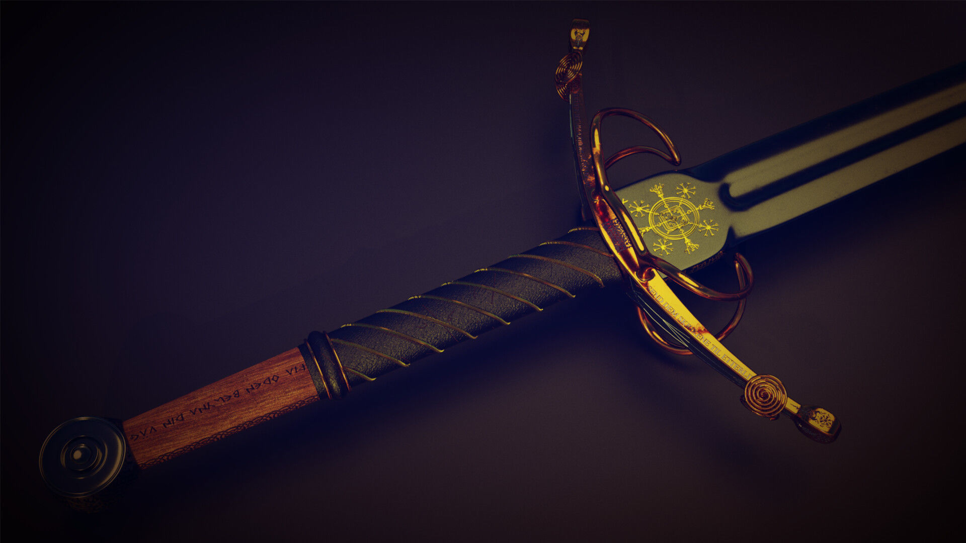 Bastard Sword 3D model CGTrader
