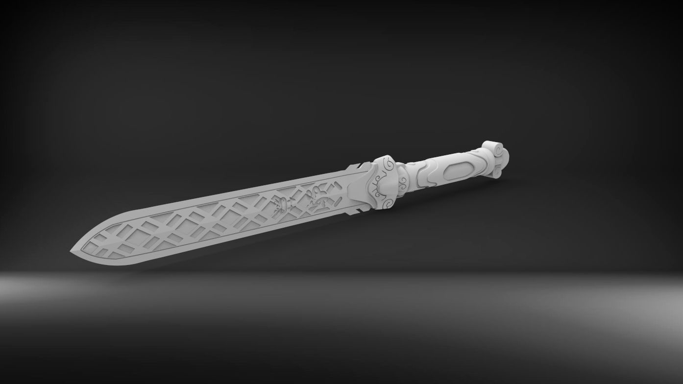 Genji Baihu Short sword and sheath 3D printing files 3D print model_3