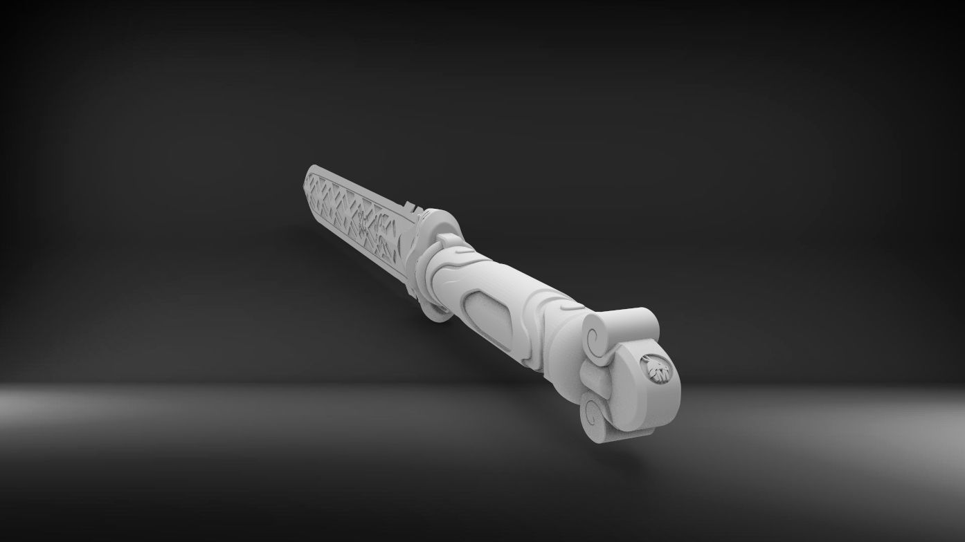 Genji Baihu Short sword and sheath 3D printing files 3D print model_4