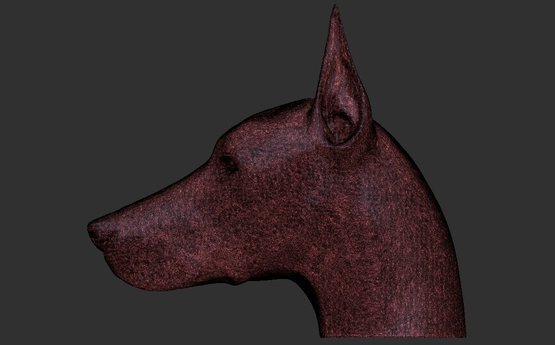 Dobermann head for 3D printing 3D print model_26