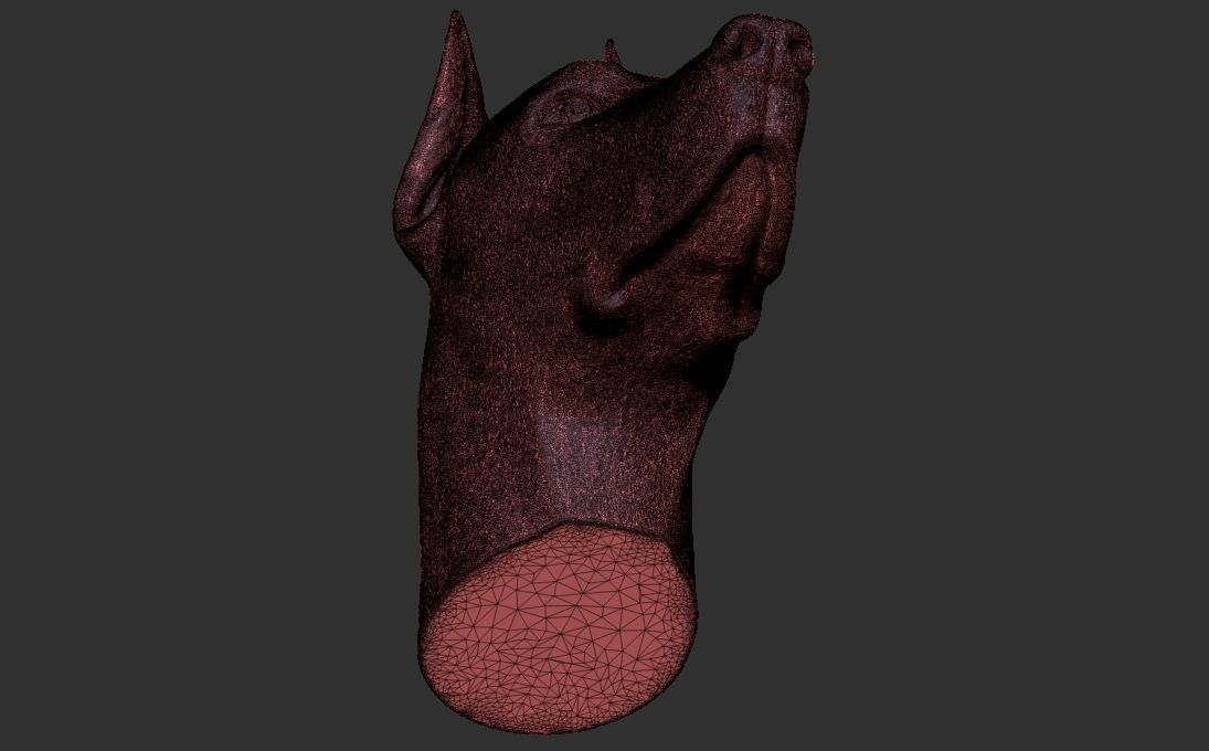 Dobermann head for 3D printing 3D print model_29