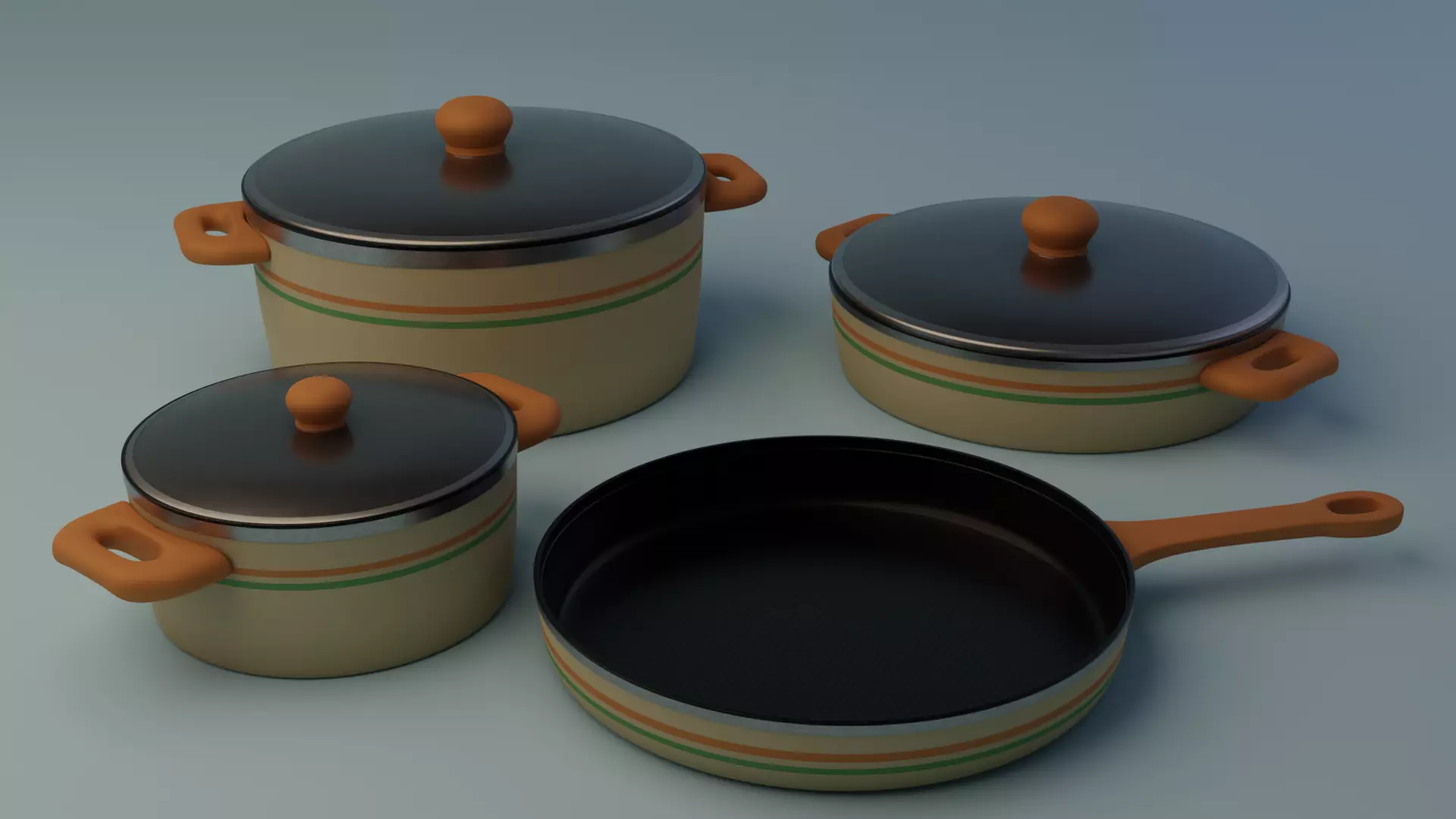 FRYING PAN BLENDER 3D model_0