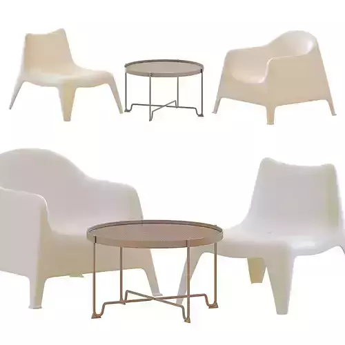 Outdoor Table and Chairs set  3D model