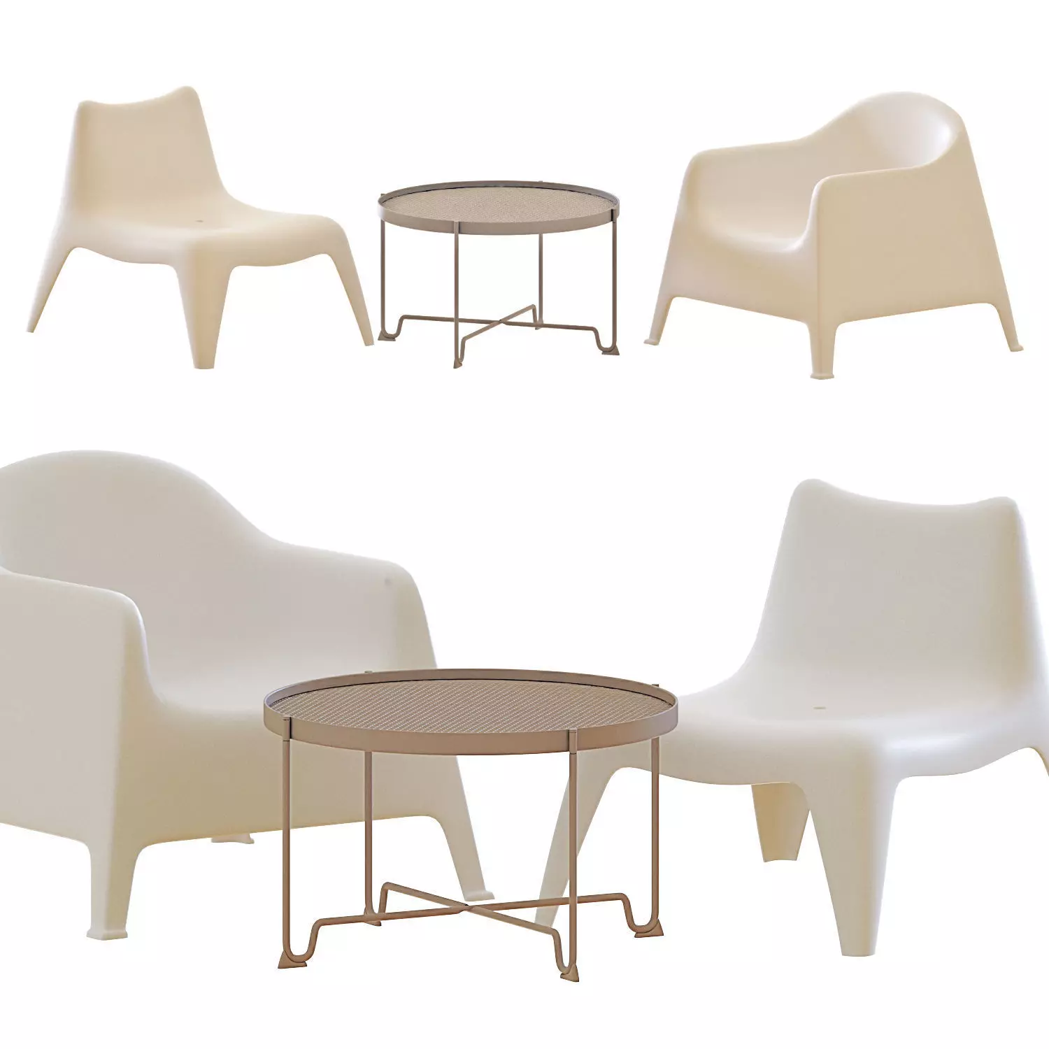 Outdoor Table and Chairs set 3D model