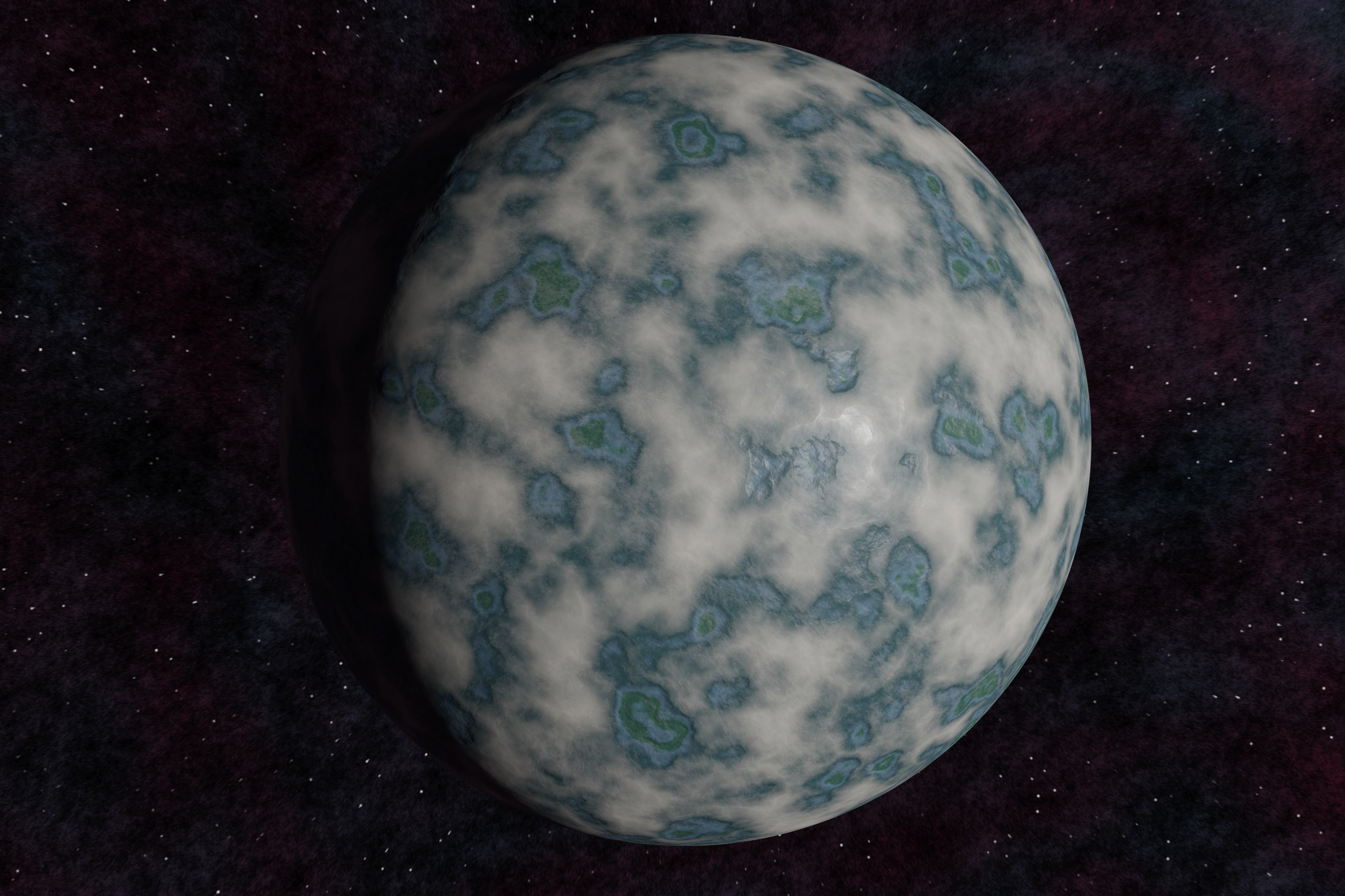 Ice planet 005-alfa Low-poly 3D model_1