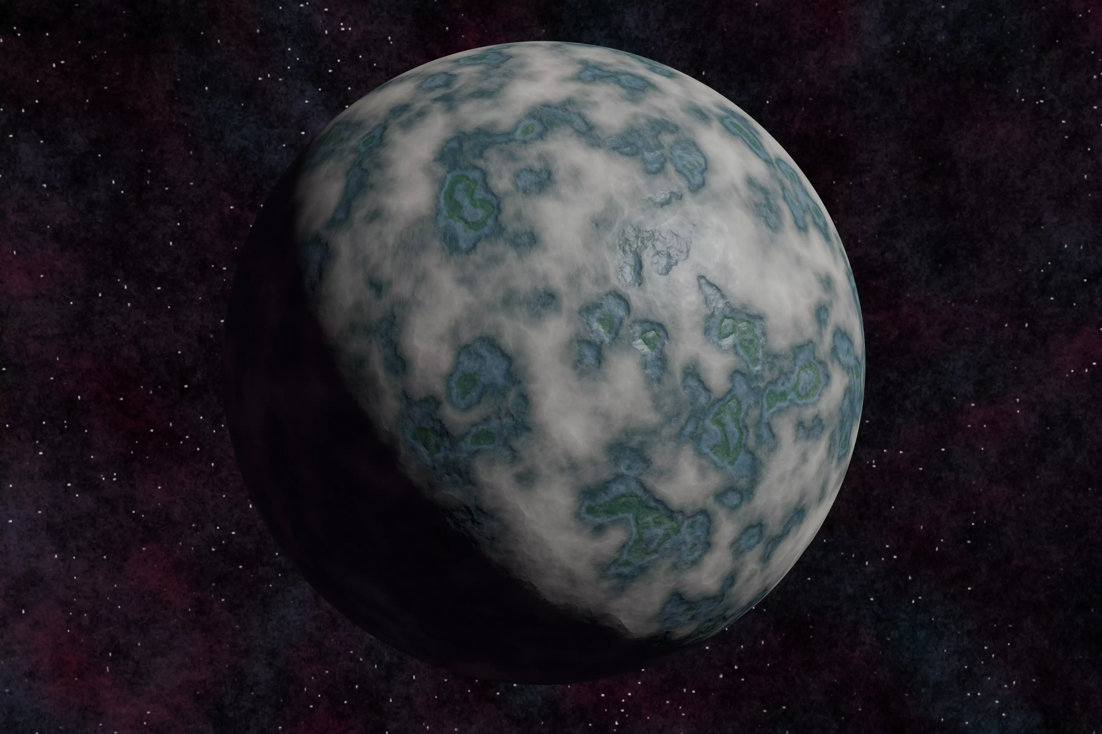 Ice planet 005-alfa Low-poly 3D model_0