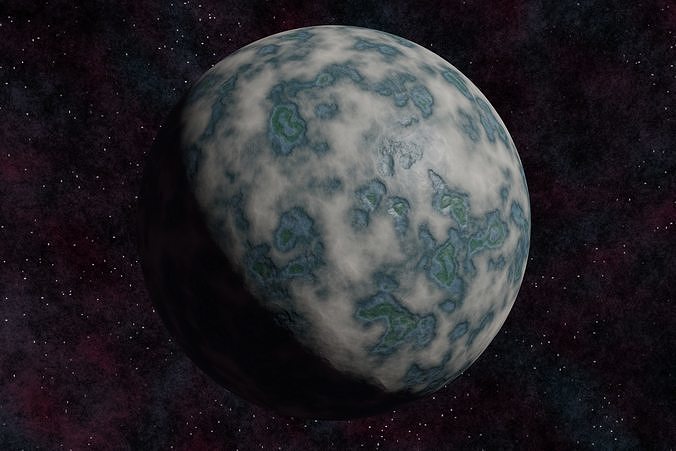 Ice planet 005-alfa Low-poly 3D model