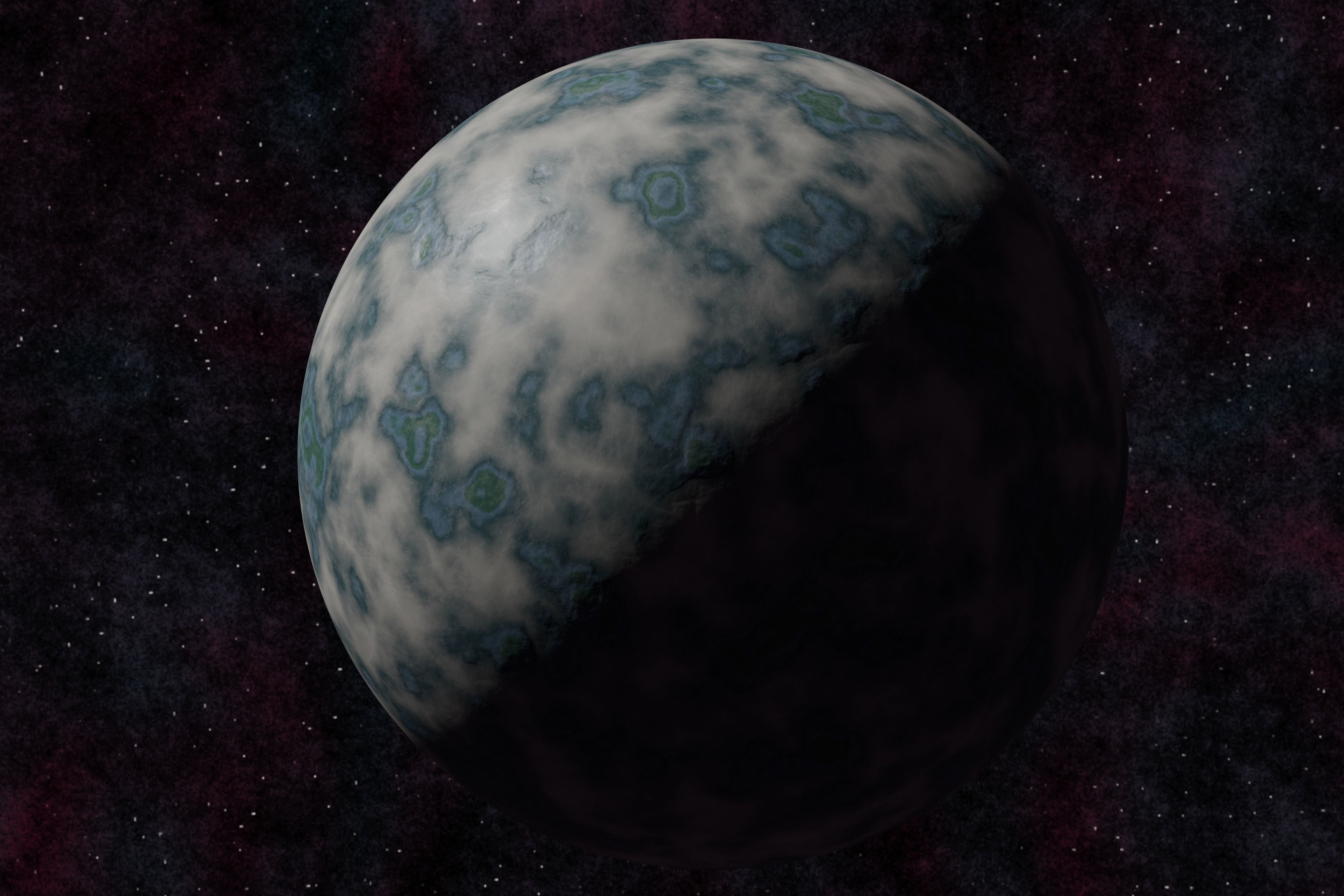Ice planet 005-alfa Low-poly 3D model_4