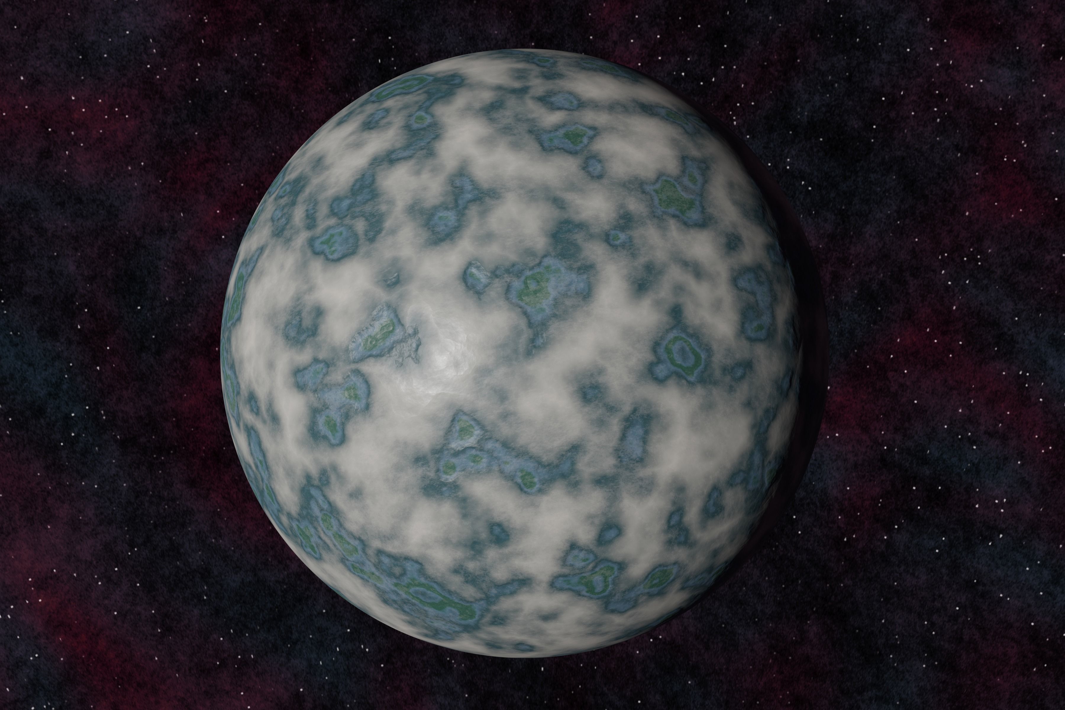 Ice planet 005-alfa Low-poly 3D model_3