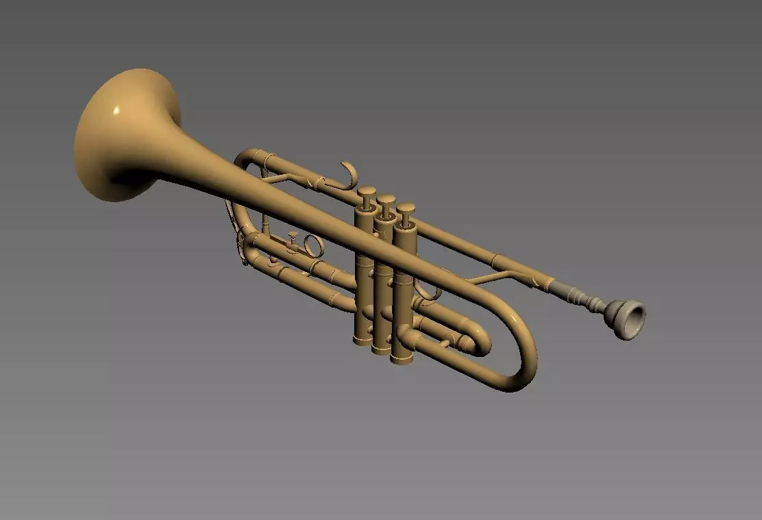 trompeta  trumpet Free 3D model_0