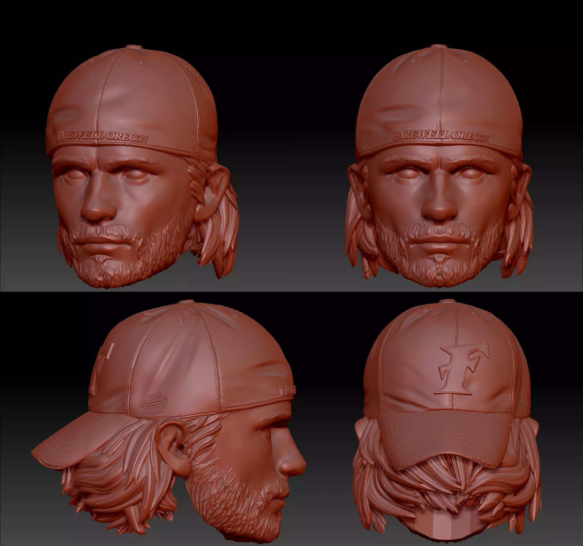 Deacon Days Gone Head Version 2 3D print model_0