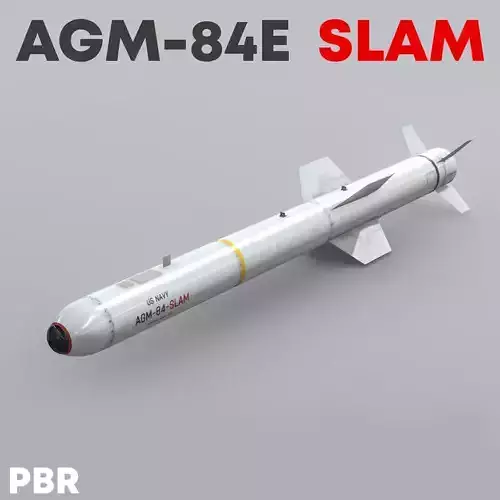 AGM-84E-SLAM missile Low-poly 3D model