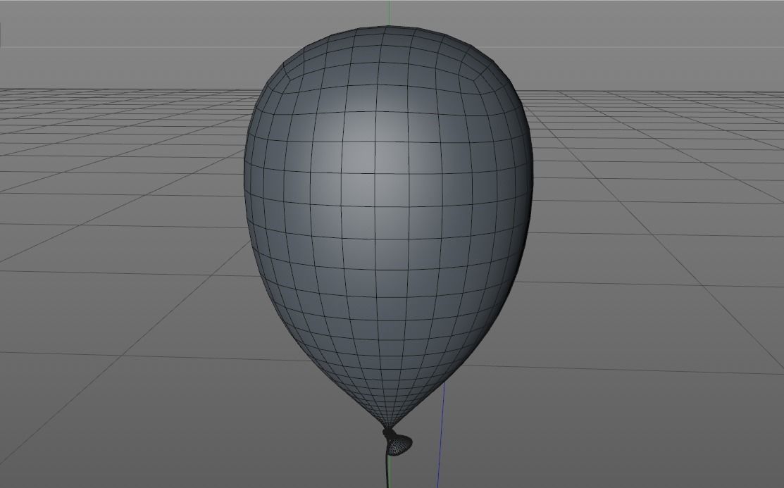 Balloons balloon Low-poly 3D model_8