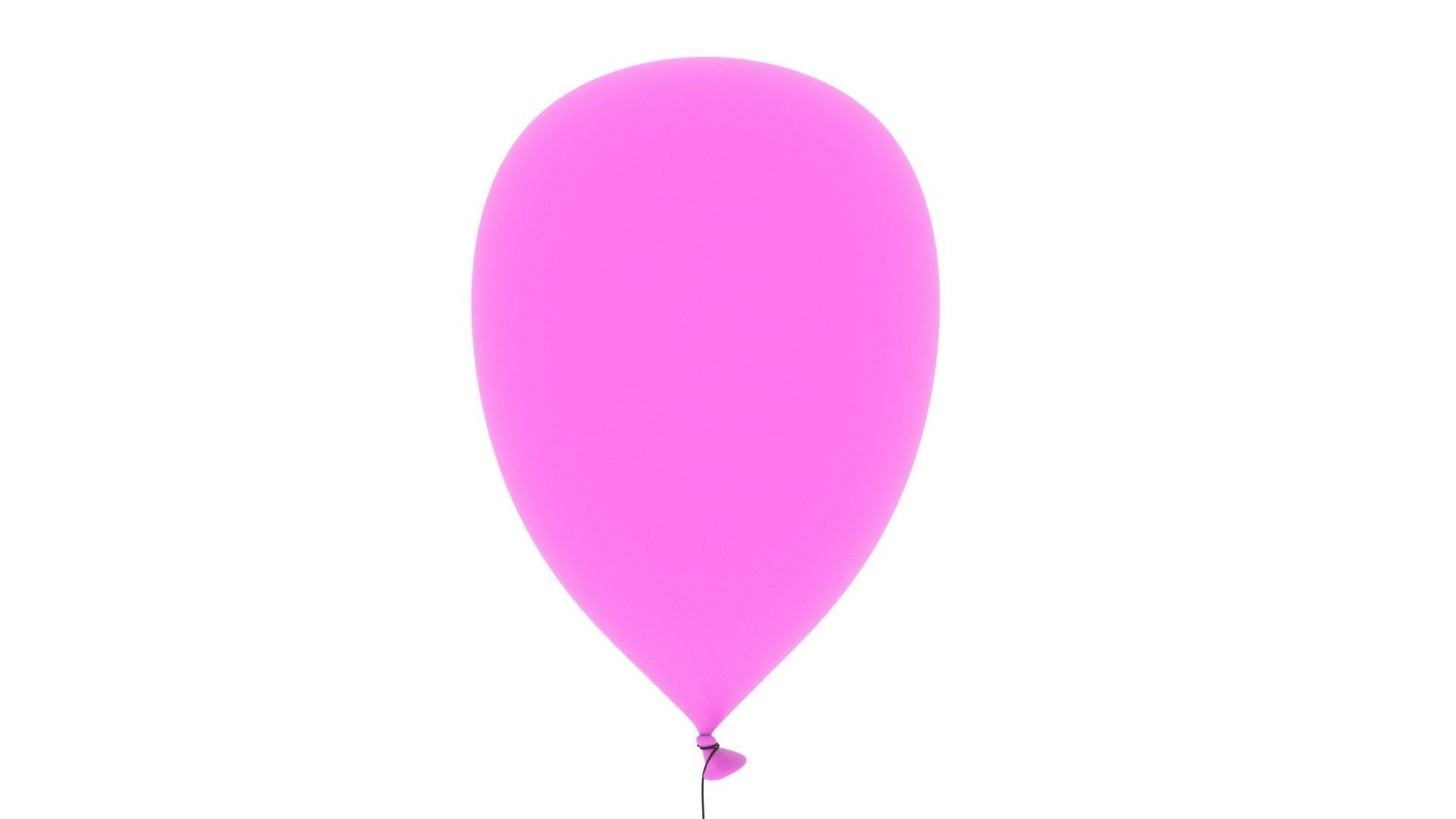 Balloons balloon Low-poly 3D model_3