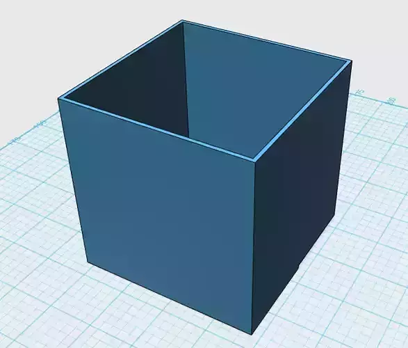 Plain stackable cube planter Free 3D print model