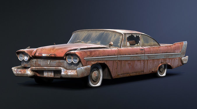 Plymouth Fury 1958 Rusty Low-poly 3D model