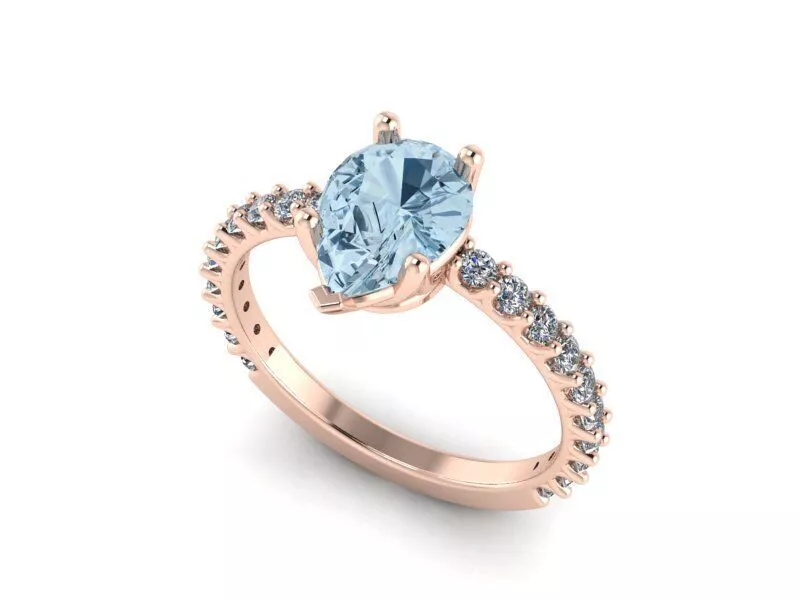 Pear Shape Ring 225 3D print model